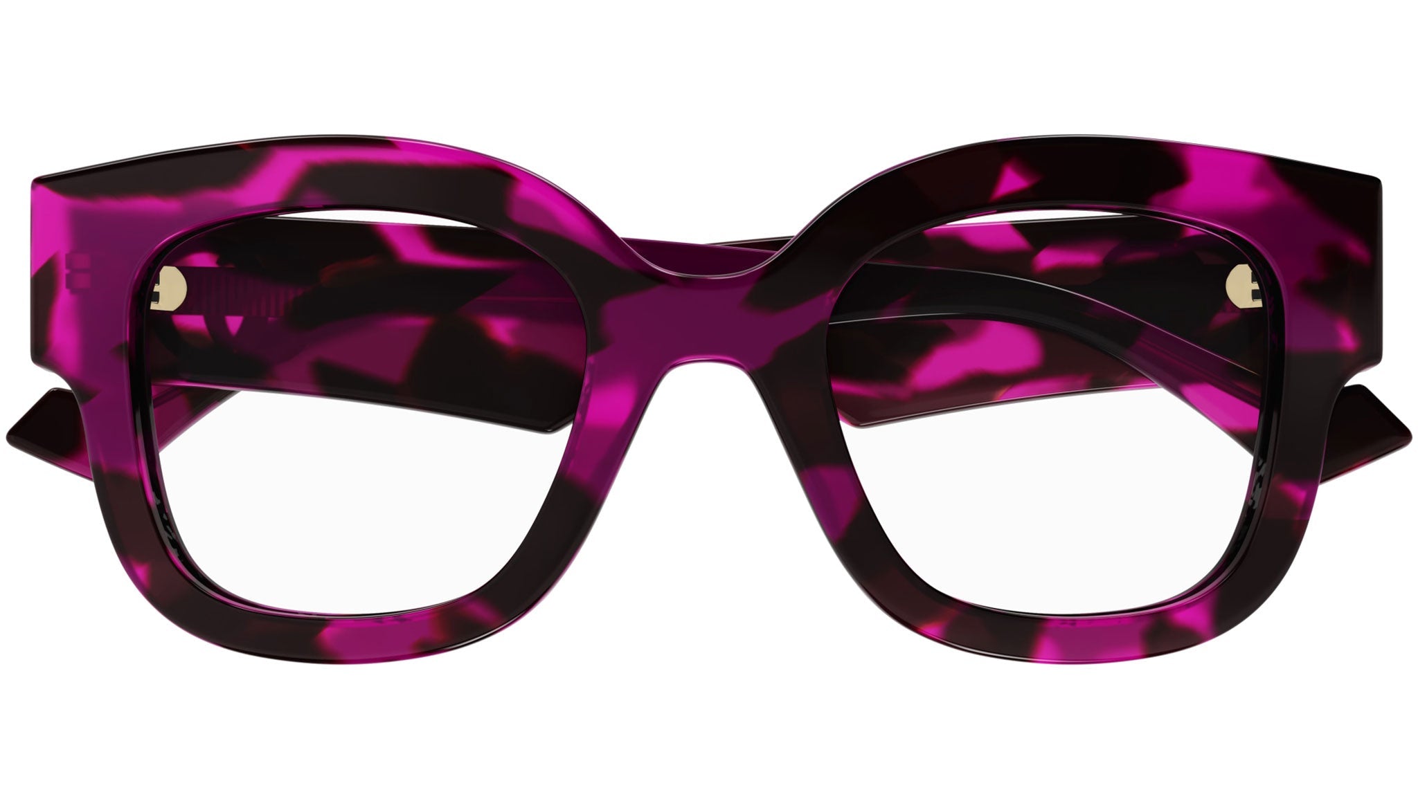 Occhiali da vista GUCCI GG1423O Shiny big spotted black and fuchsia havana