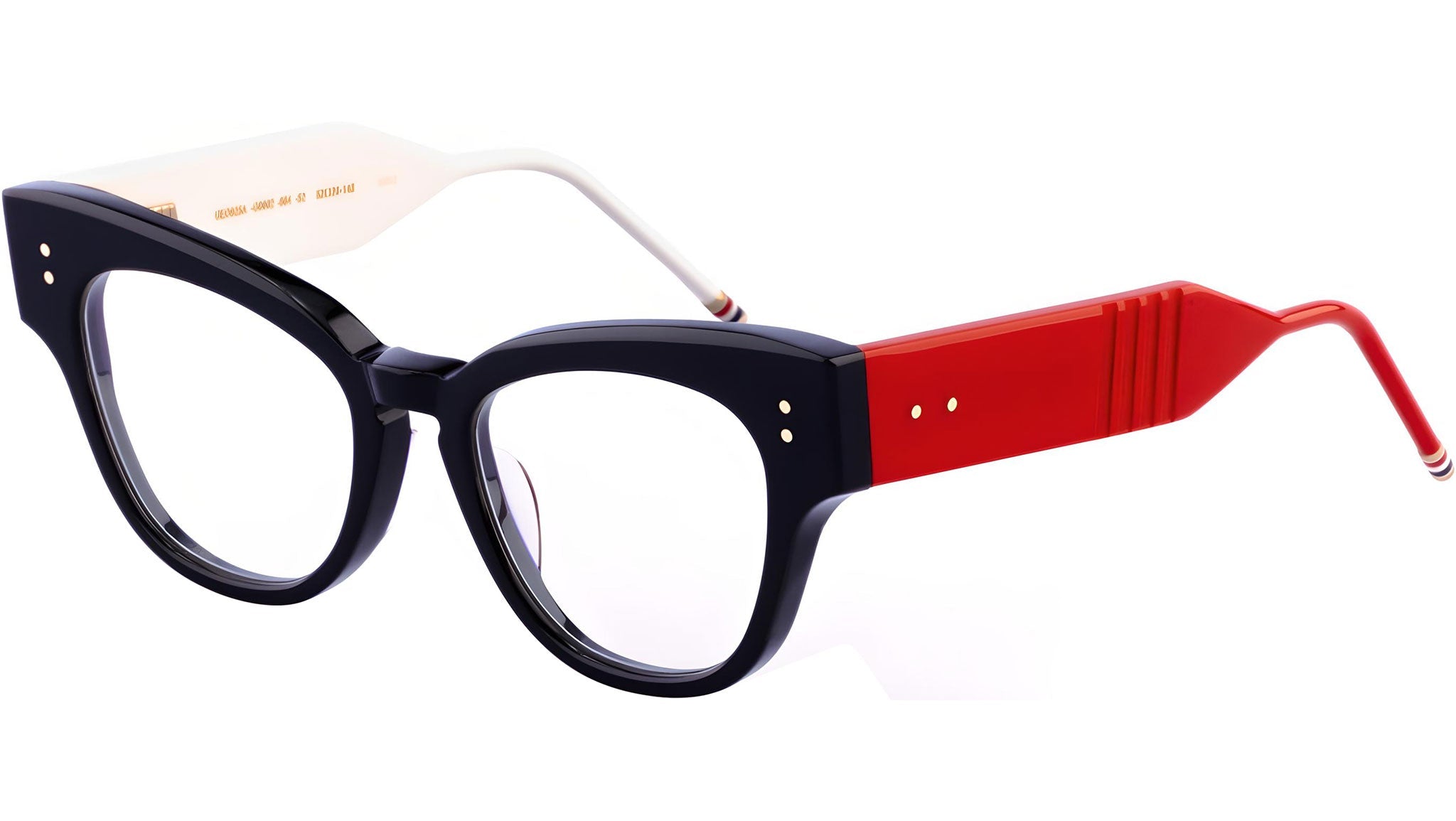 Occhiali THOM BROWNE UEO925A Shiny navy front, left red right white