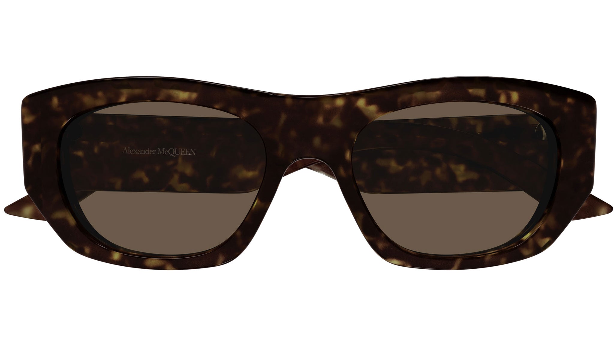 Occhiali da sole ALEXANDER MCQUEEN AM0450S Shiny dark havana