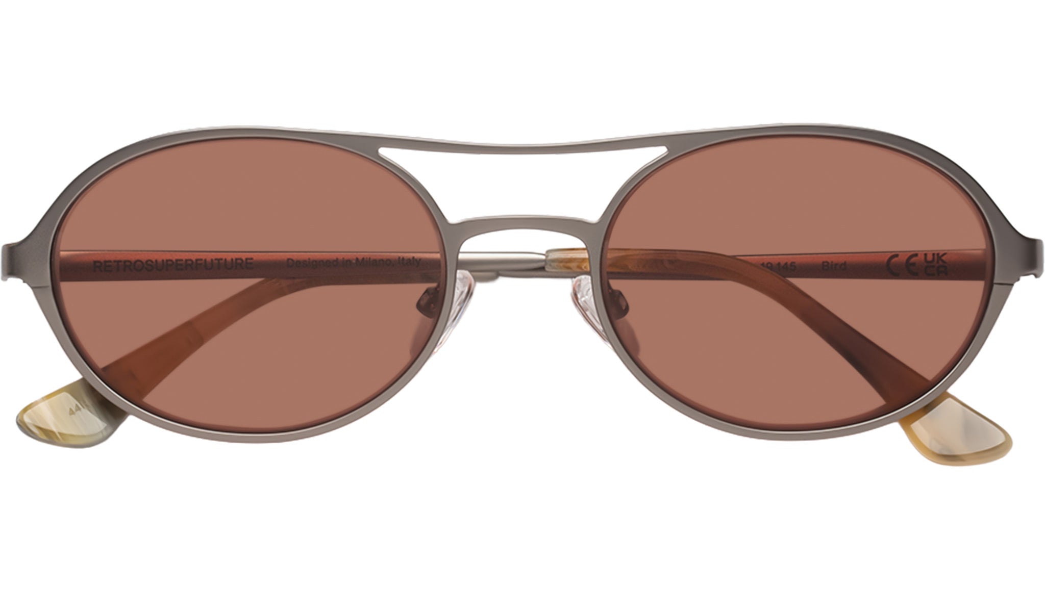 Occhiali da sole RETROSUPERFUTURE Bird Dark silver
