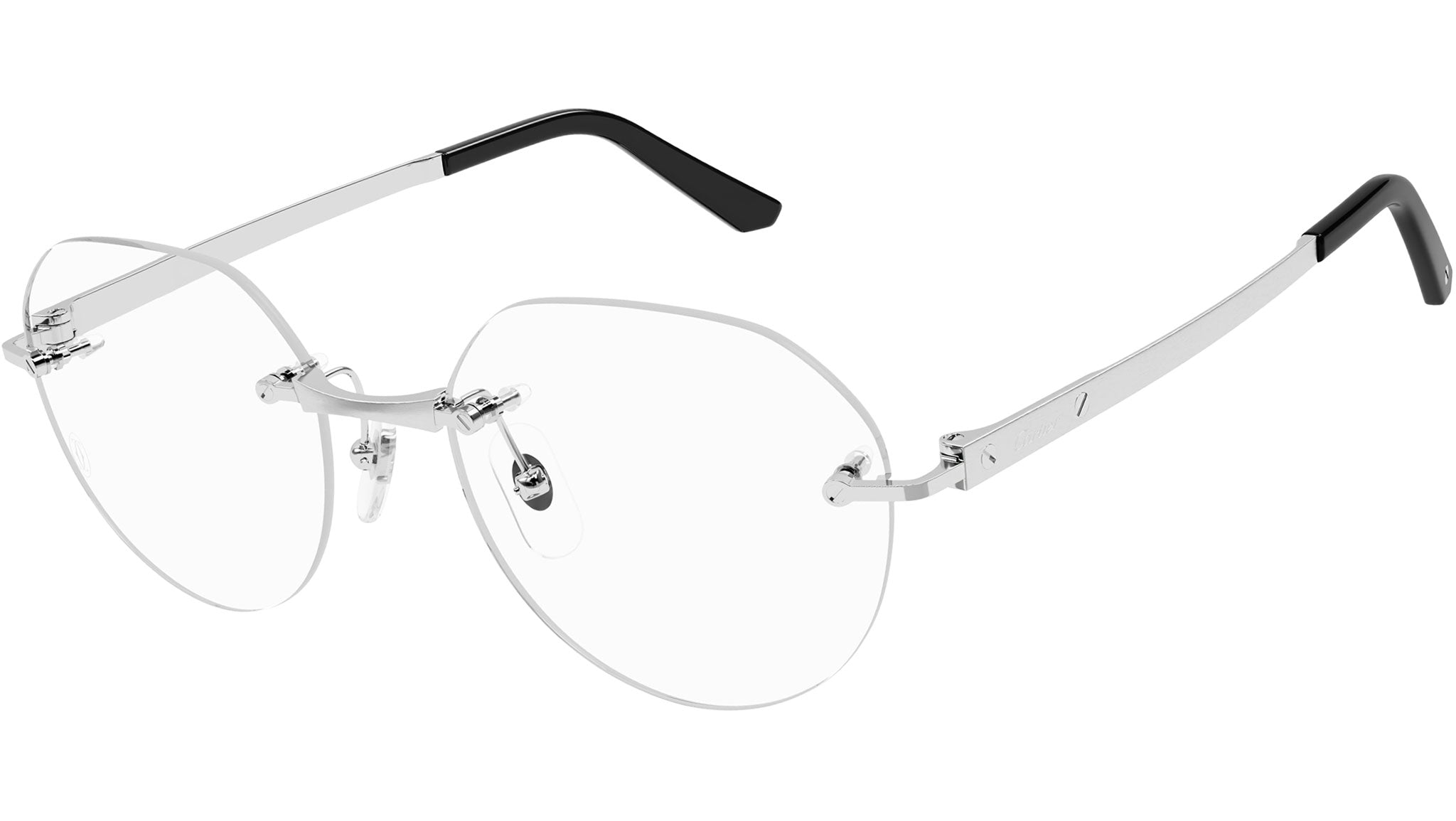 Occhiali da vista CARTIER CT0408O Smooth platinum finish