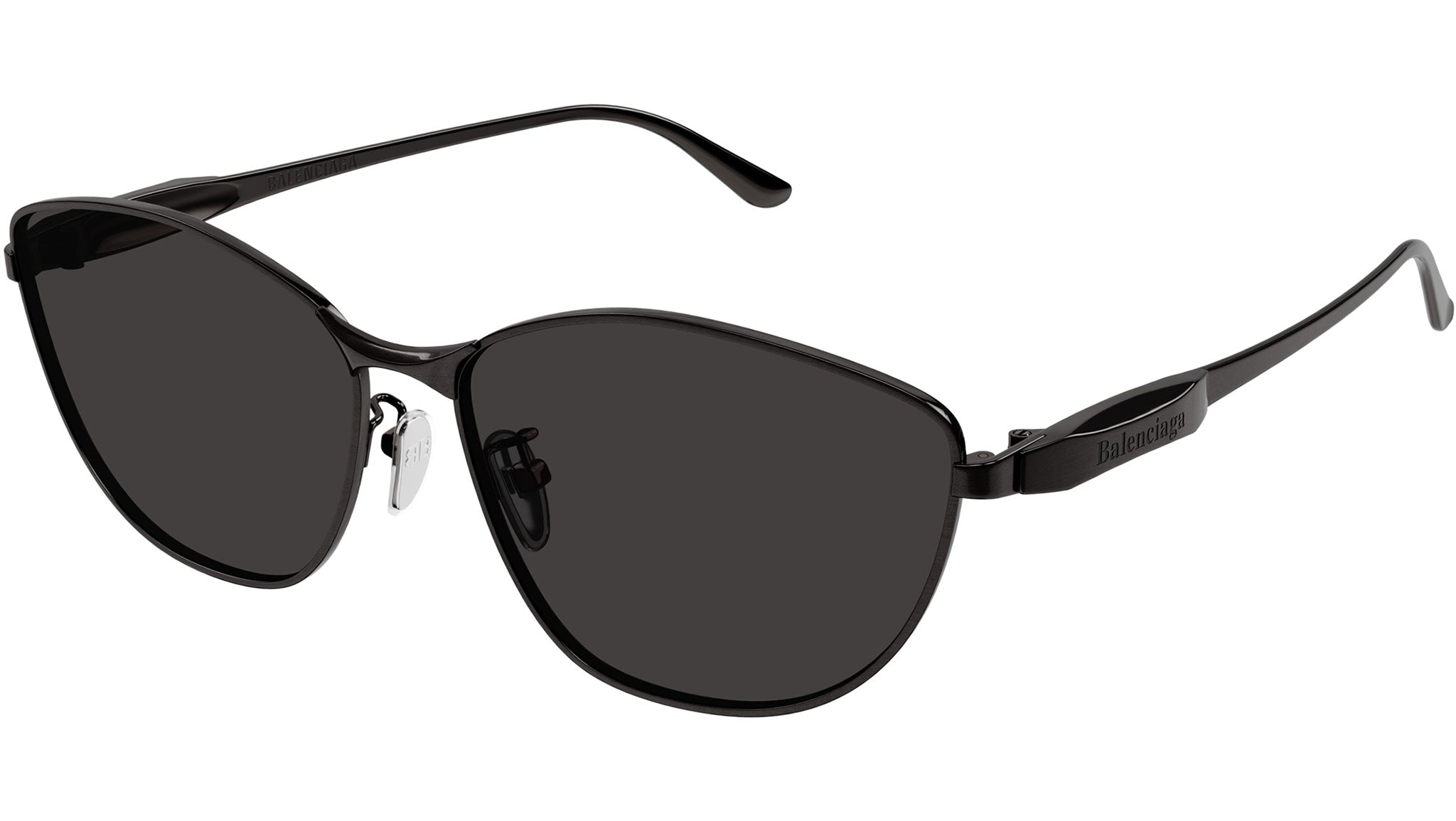 Occhiali da sole BALENCIAGA BB0358SK Shiny horizontal brushed dark grey