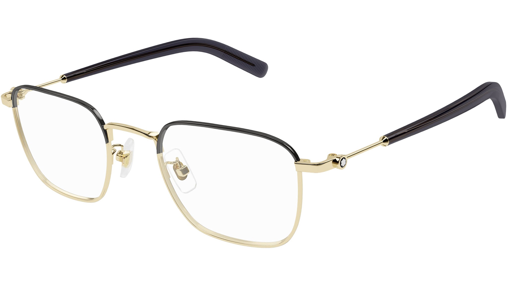 Occhiali da vista MONTBLANC MB0389O Shiny light gold shiny dark ruthenium