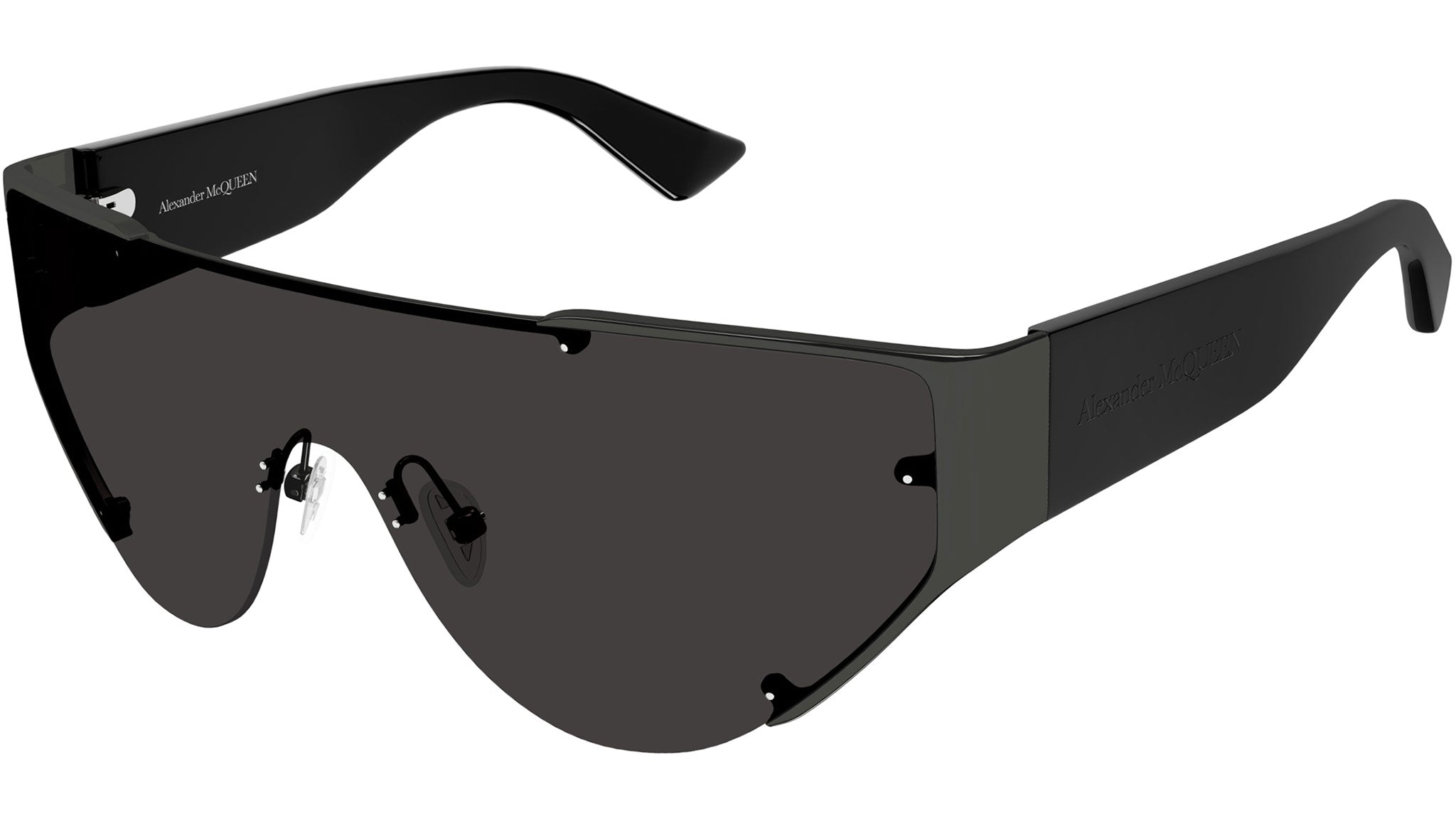 Occhiali da sole ALEXANDER MCQUEEN AM0447S Shiny dark ruthenium