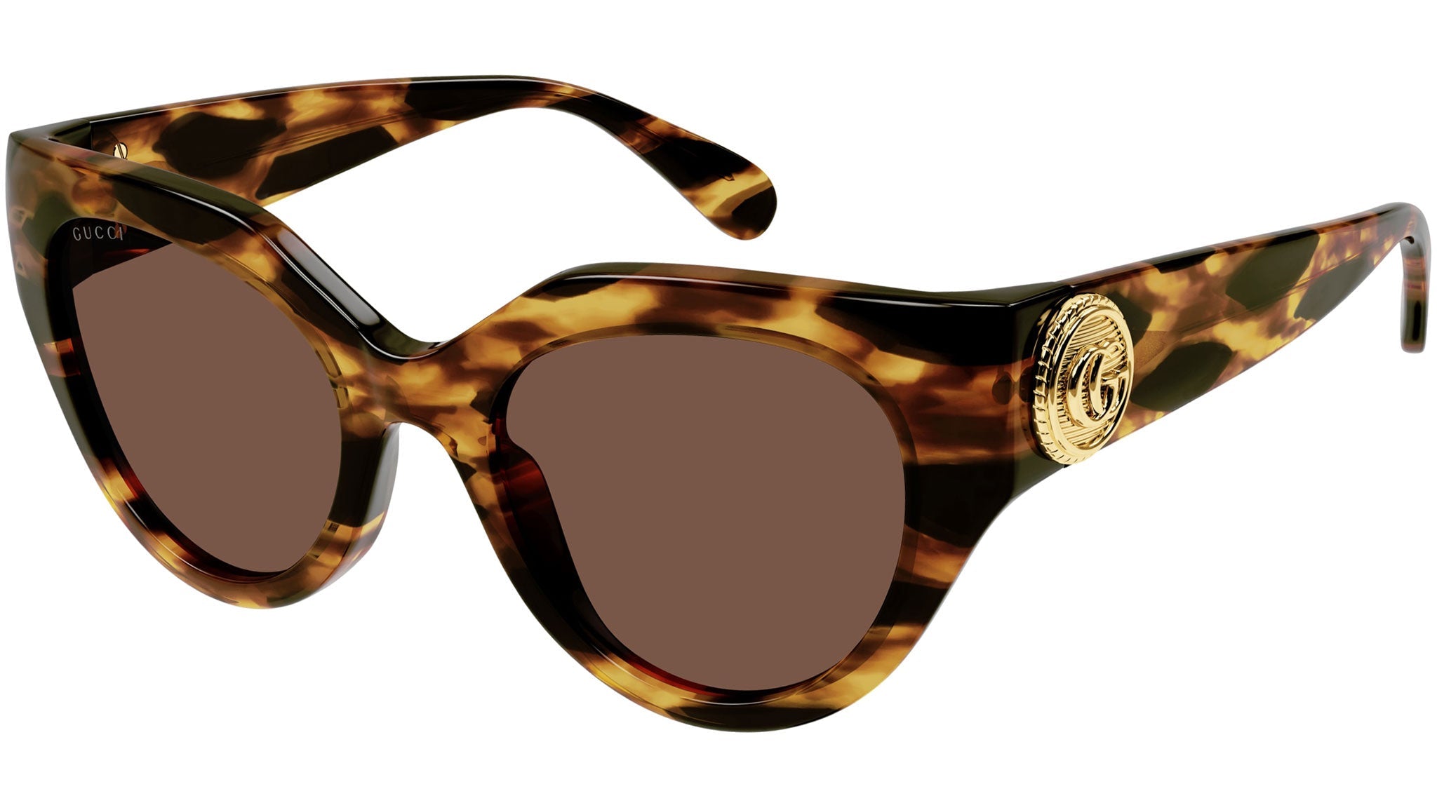 Occhiali da sole GUCCI GG1408S Shiny dark havana with black big spots