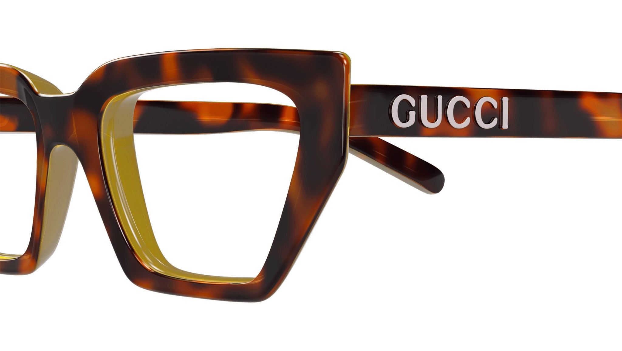 Occhiali da vista GUCCI GG1720O Shiny spotted havana + yellow