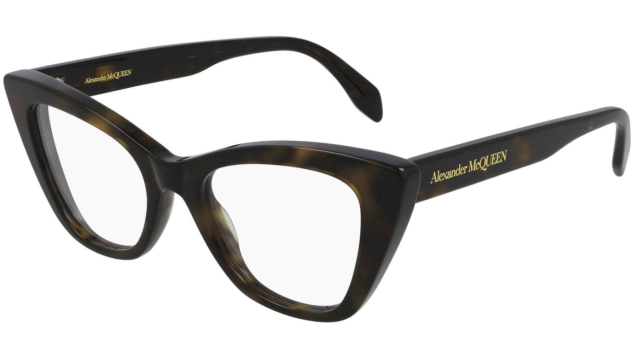 Occhiali da vista ALEXANDER MCQUEEN AM0305O Shiny dark havana