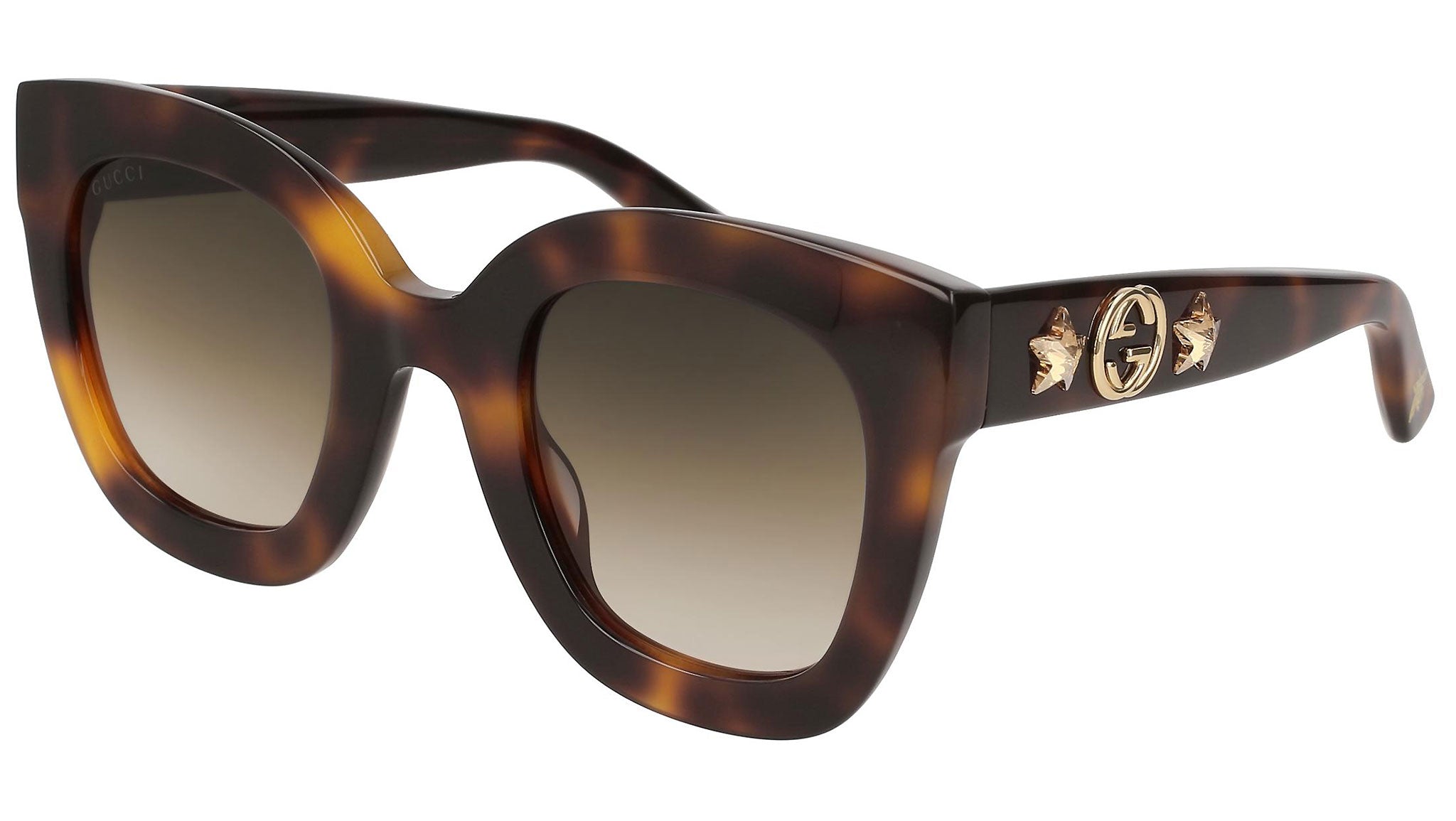 Occhiali da sole GUCCI GG0208S Shiny medium havana