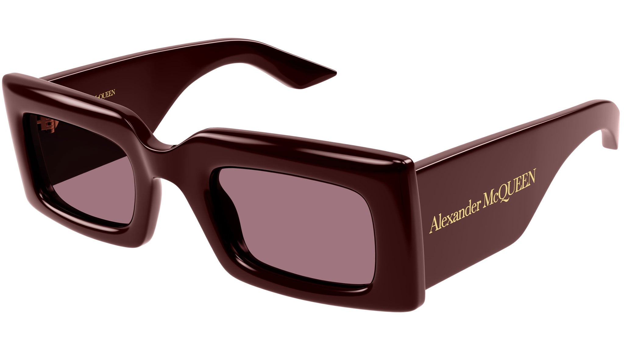 Occhiali da sole ALEXANDER MCQUEEN AM0433S Shiny solid burgundy