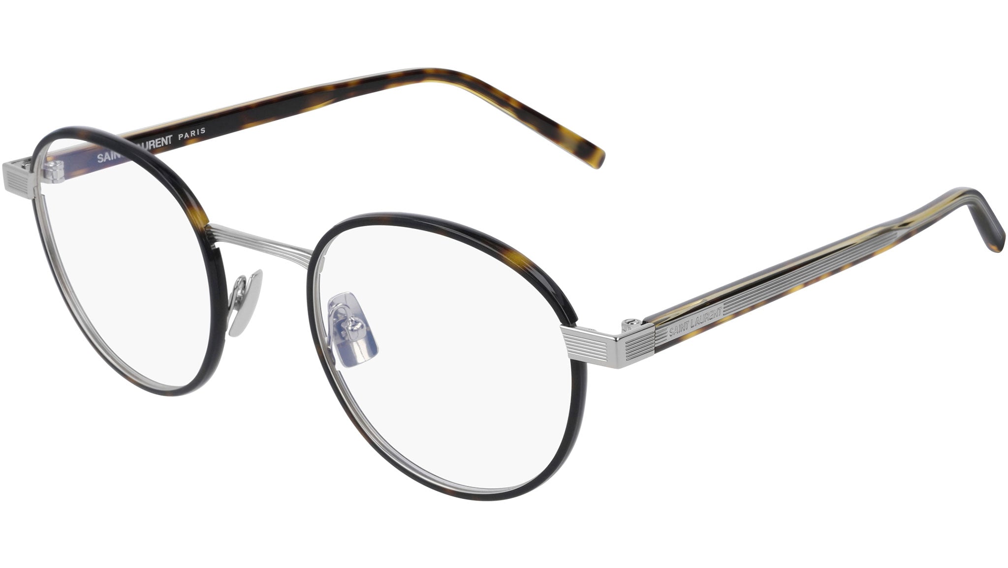 Occhiali da vista SAINT LAURENT SL125 Shiny dark havana shiny silver