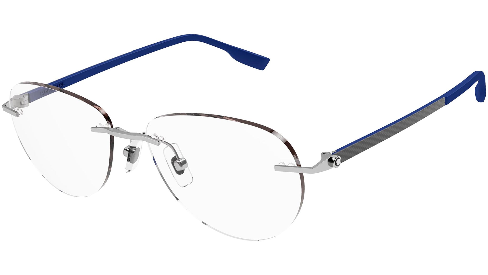 Occhiali da vista MONTBLANC MB0186O Shiny silver