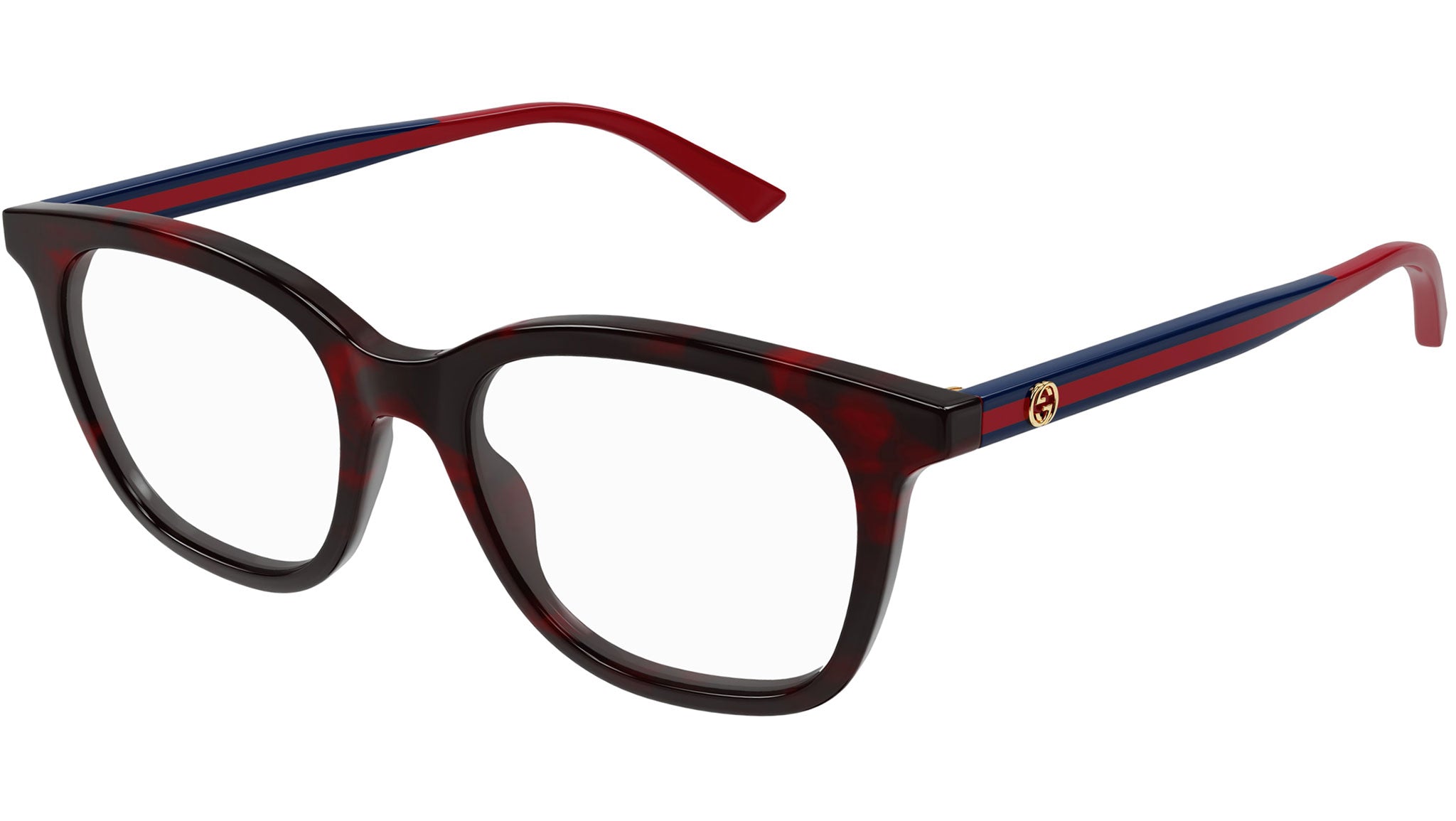 Occhiali da vista GUCCI GG1864O Shiny melange burgundy classic havana