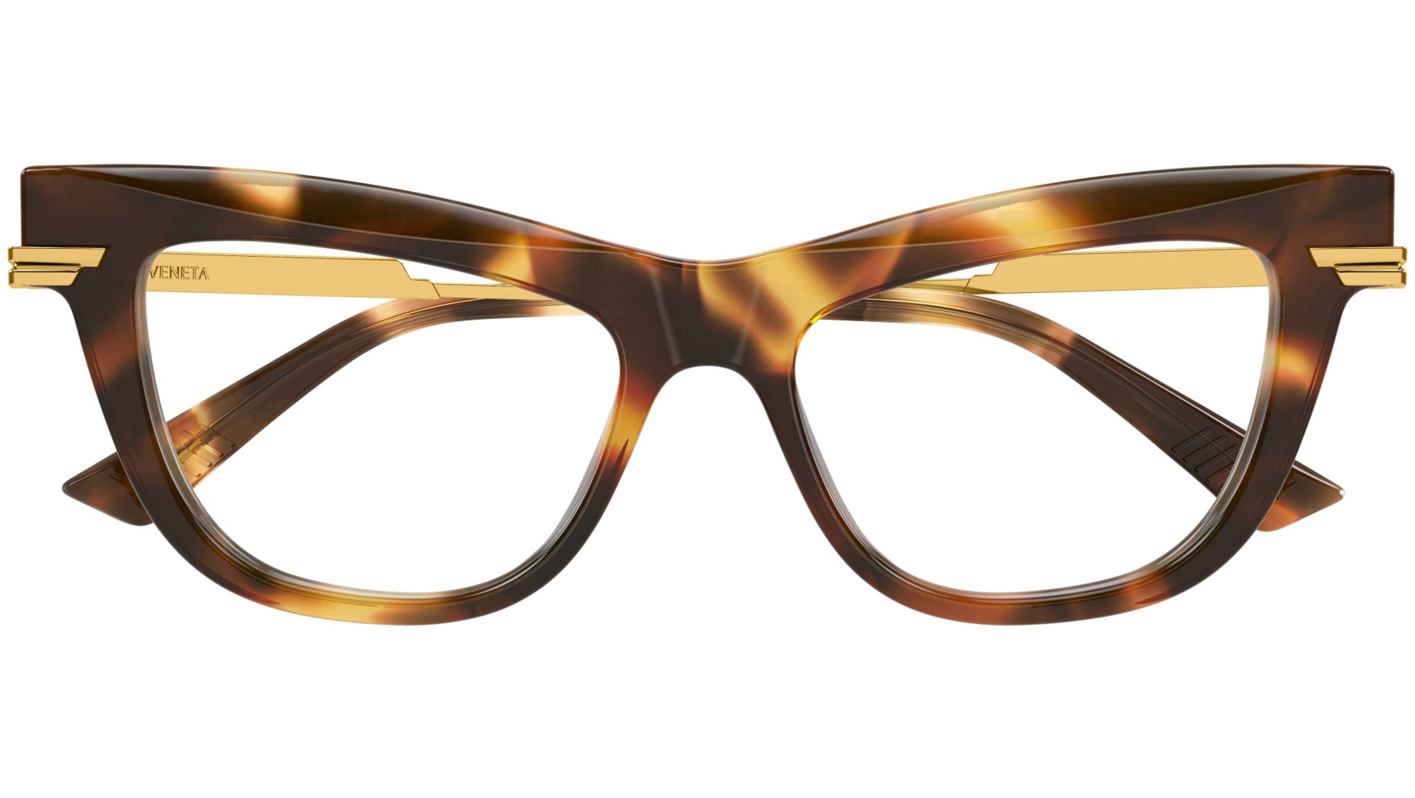 Occhiali da vista BOTTEGA VENETA BV1266O Shiny macro squared spotted havana