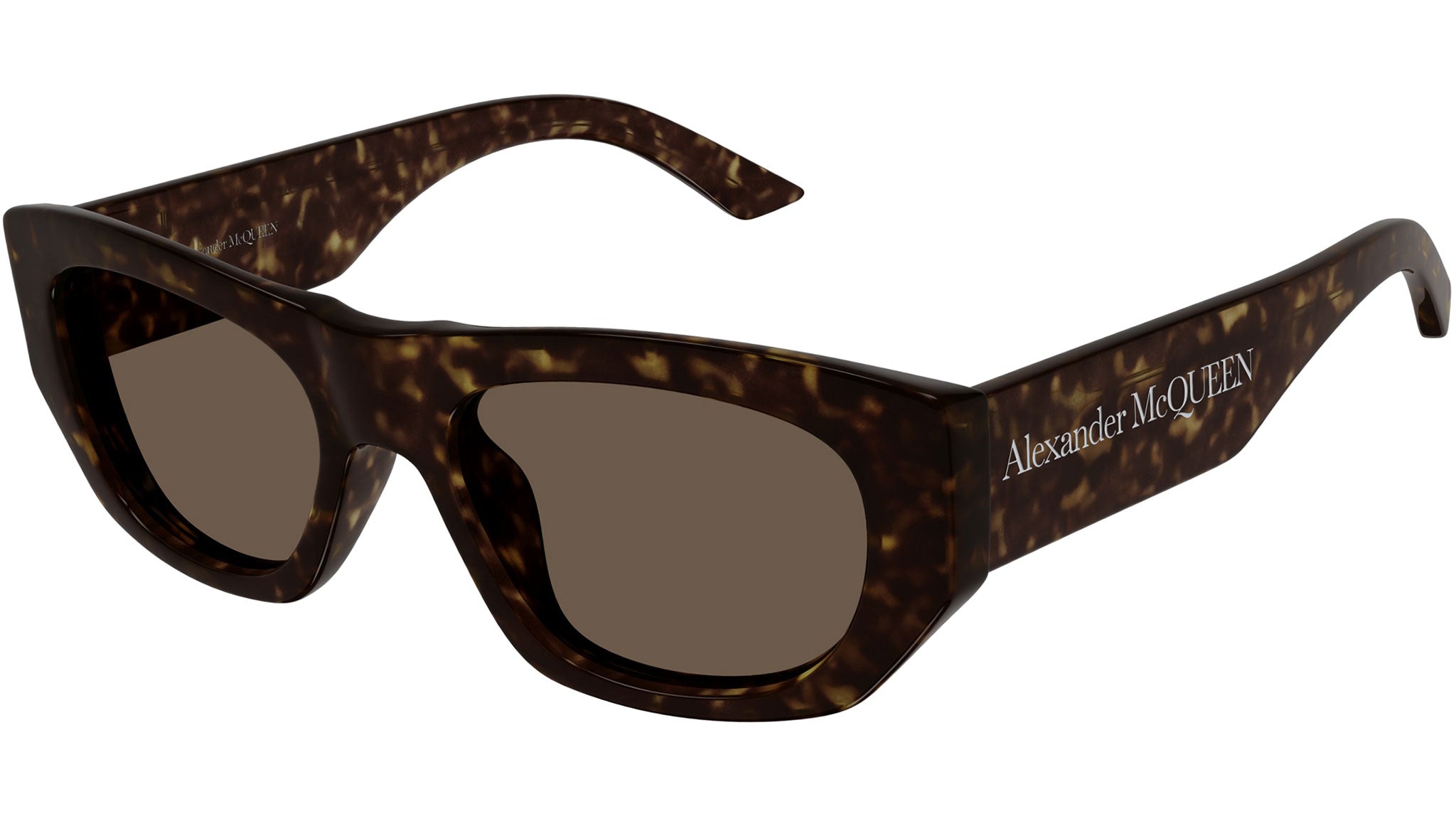 Occhiali da sole ALEXANDER MCQUEEN AM0450S Shiny dark havana