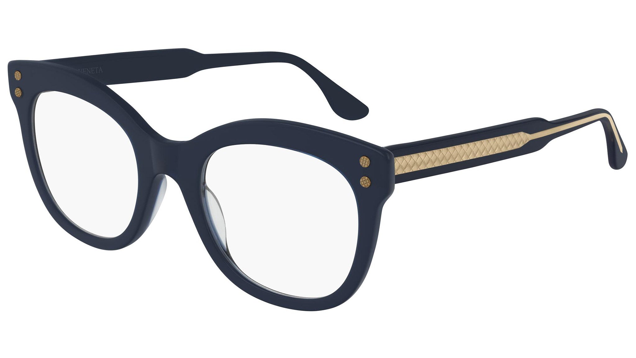 Occhiali da vista BOTTEGA VENETA BV0241O Shiny transparent dark blue