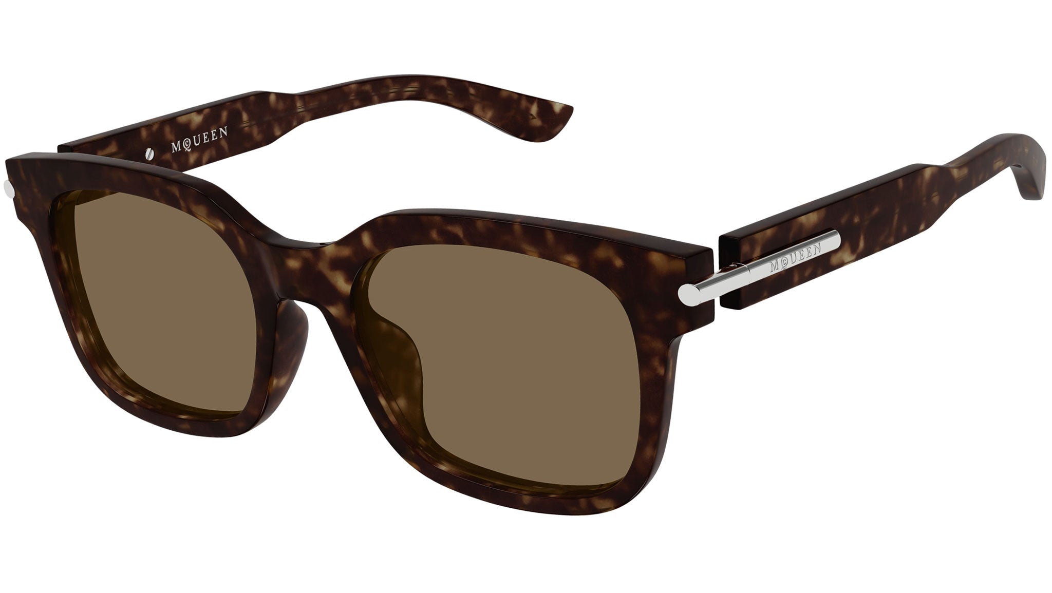 Occhiali da sole ALEXANDER MCQUEEN AM0496SA Shiny dark havana