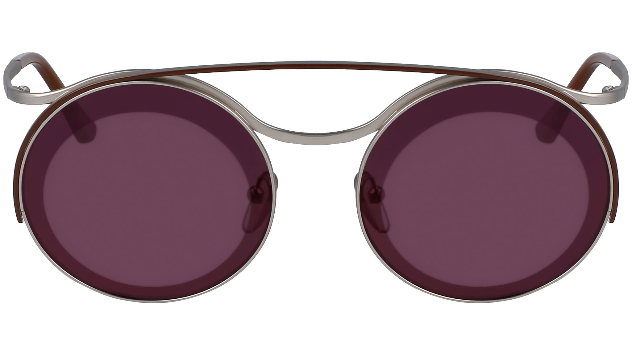 occhiali da sole MARNI ME107S Base color matte silver - top bar shiny brown