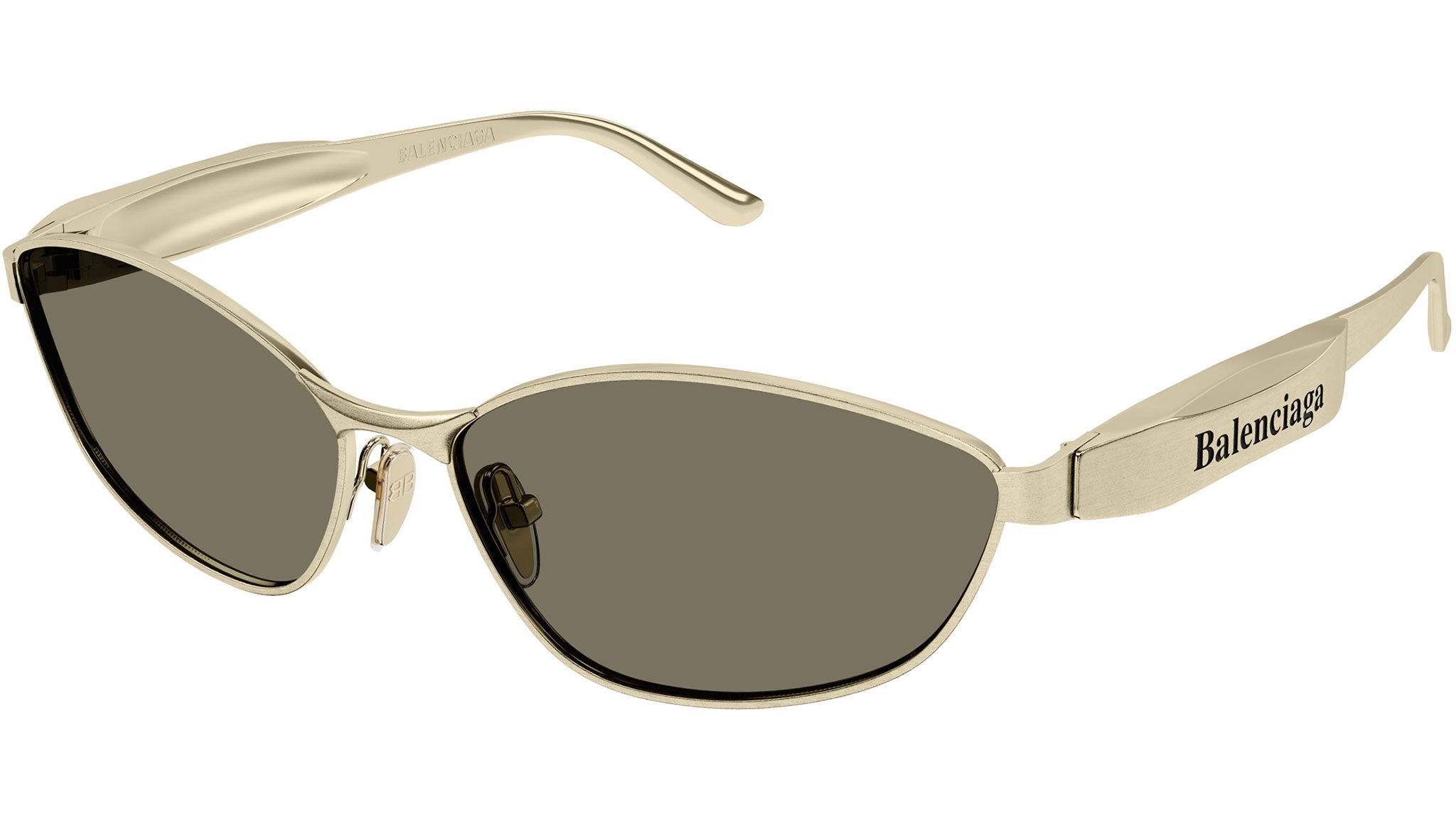 Occhiali da sole BALENCIAGA BB0356S Shiny horizontal brushed light gold