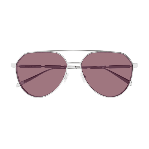 Occhiali da sole ALEXANDER MCQUEEN AM0478S ARGENTO2