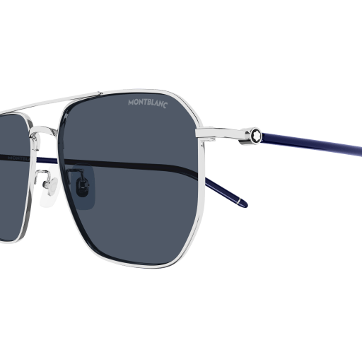 Occhiali da sole MONTBLANC MB0367SA ARGENTO2