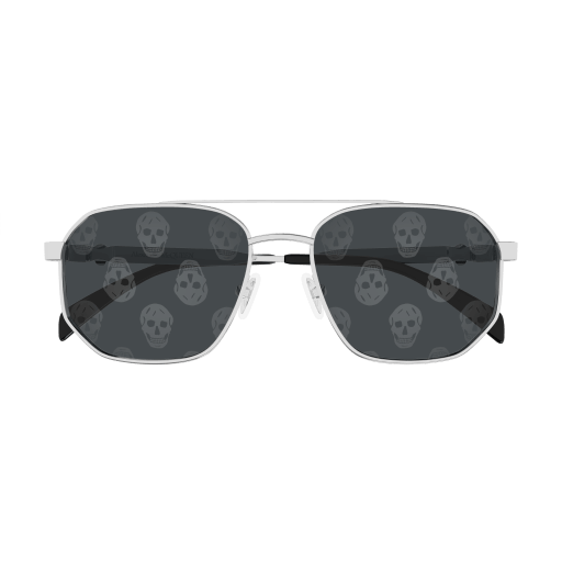 Occhiali da sole ALEXANDER MCQUEEN AM0458S ARGENTO2