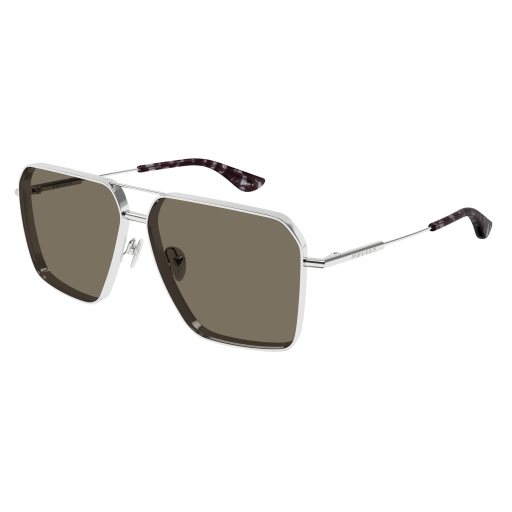 Occhiali da sole ALEXANDER MCQUEEN AM0500S ARGENTO2