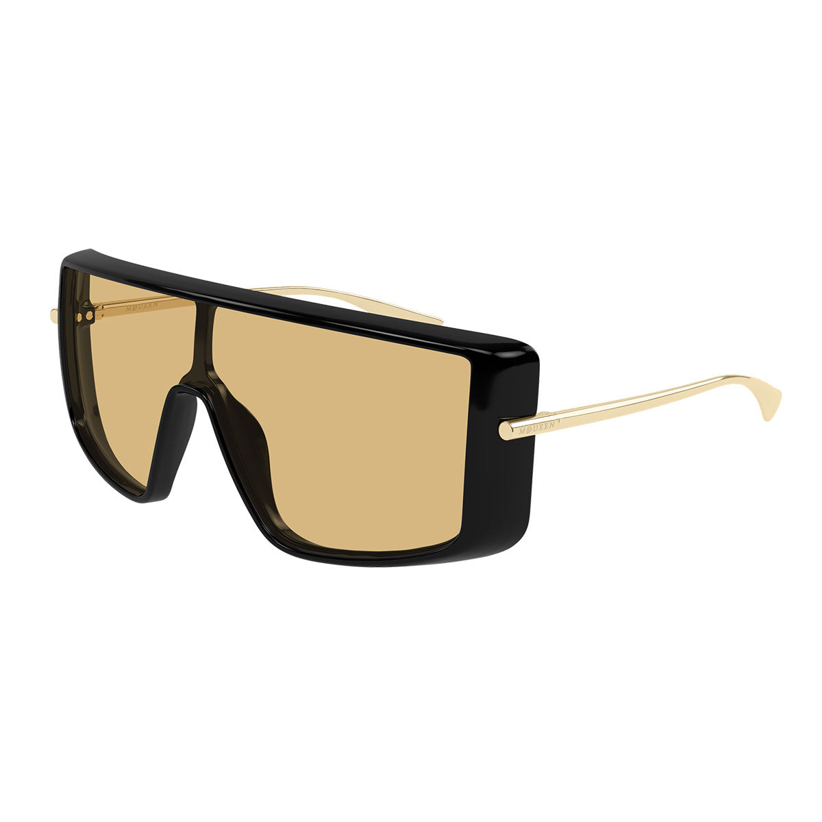 Alexander McQueen Occhiali da Sole AM0524S 004 Oro Nero/Arancione Unisex