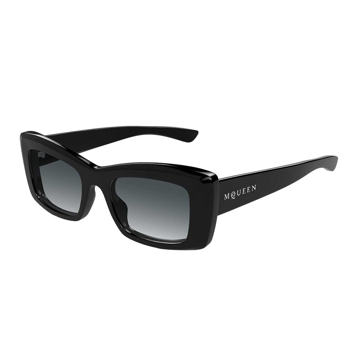 Alexander McQueen Occhiali da Sole AM0526S 001 Nero/Grigio Donna 2