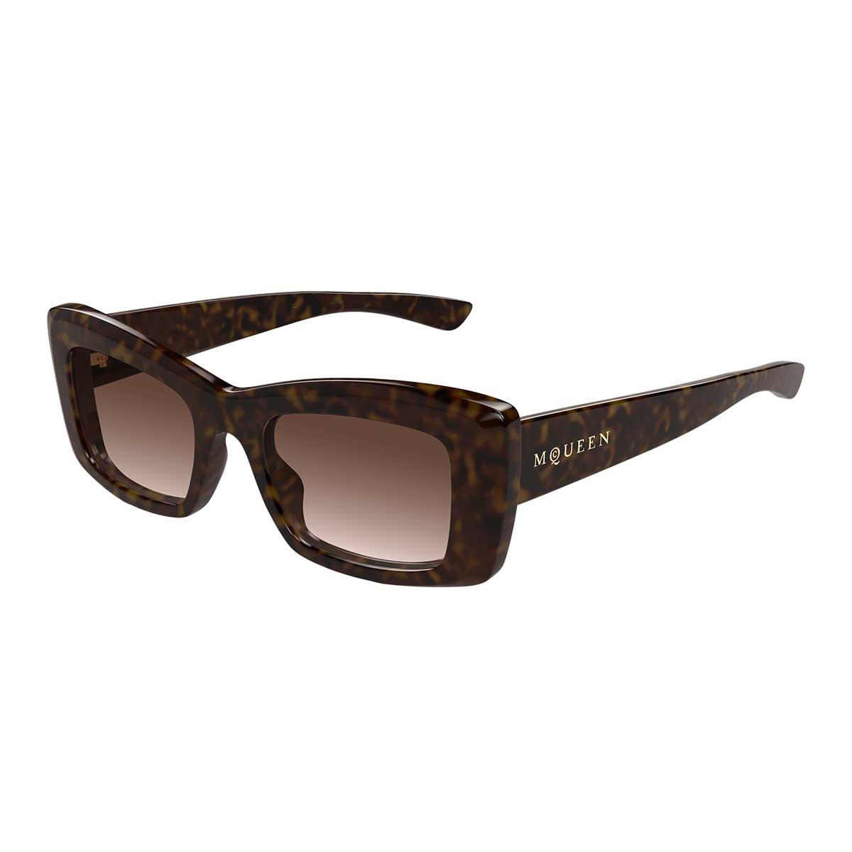 Alexander McQueen Occhiali da Sole AM0526S 002 Marrone/Marrone Donna 2