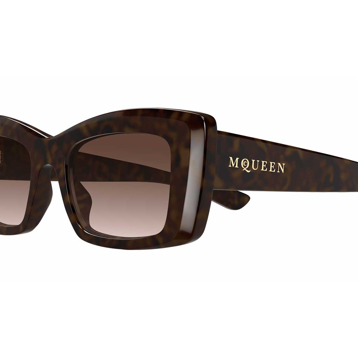 Alexander McQueen Occhiali da Sole AM0526S 002 Marrone/Marrone Donna 3