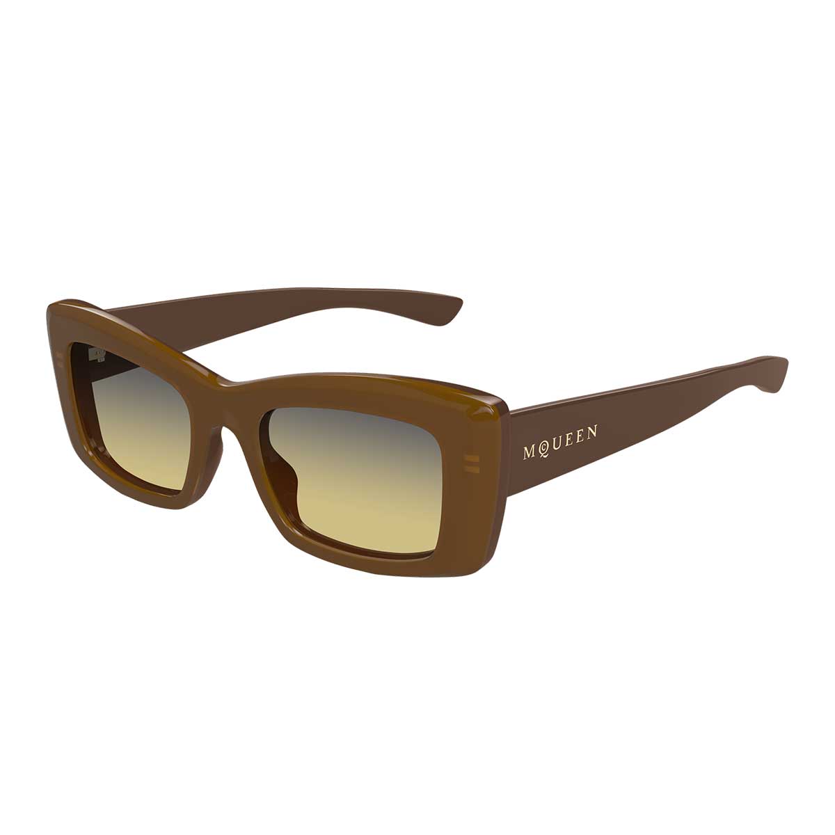 Alexander McQueen Occhiali da Sole AM0526S 003 Marrone/Marrone Donna 2