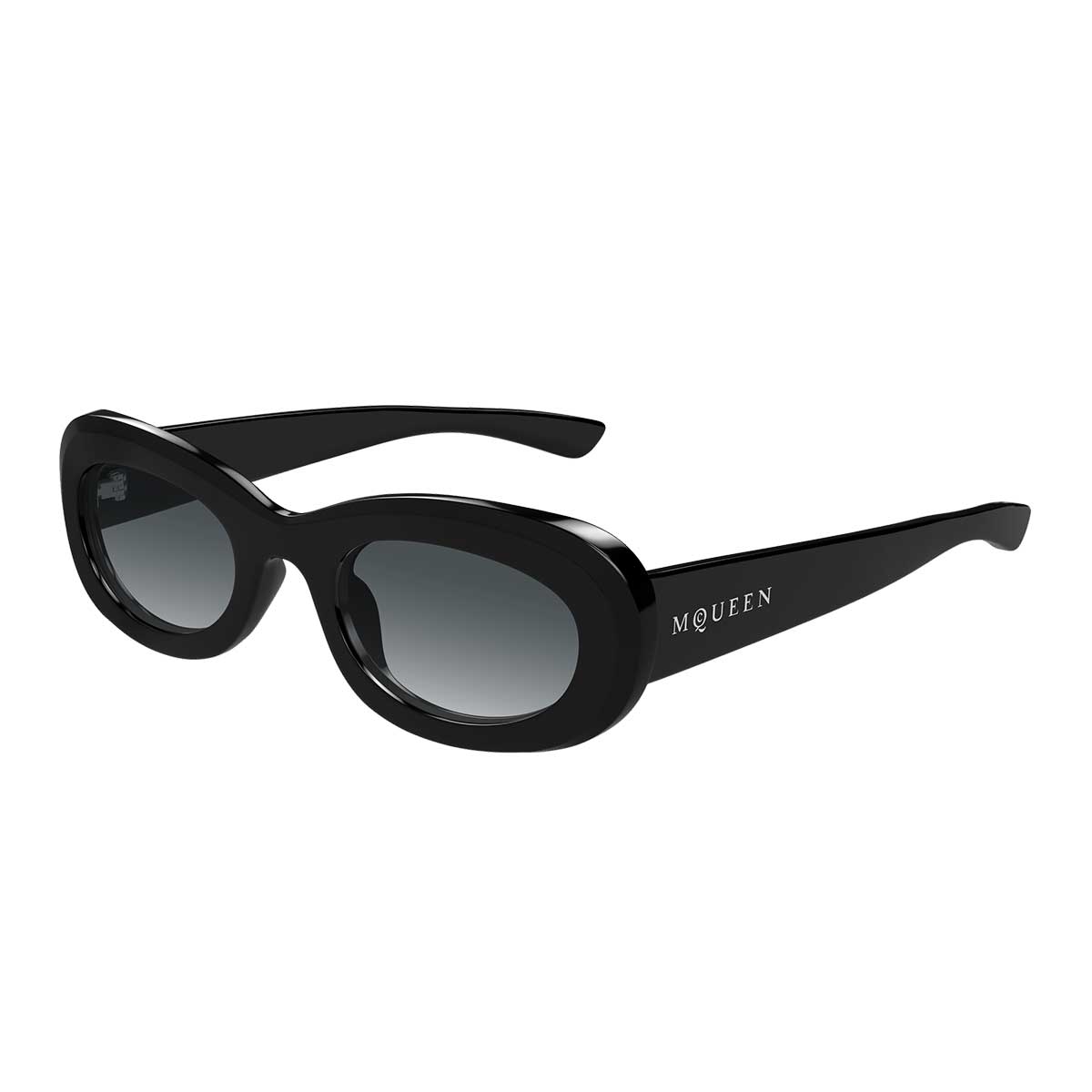 Alexander McQueen Occhiali da Sole AM0527S 001 Nero/Grigio Donna 2