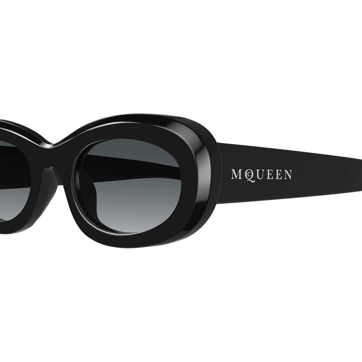 Alexander McQueen Occhiali da Sole AM0527S 001 Nero/Grigio Donna 3