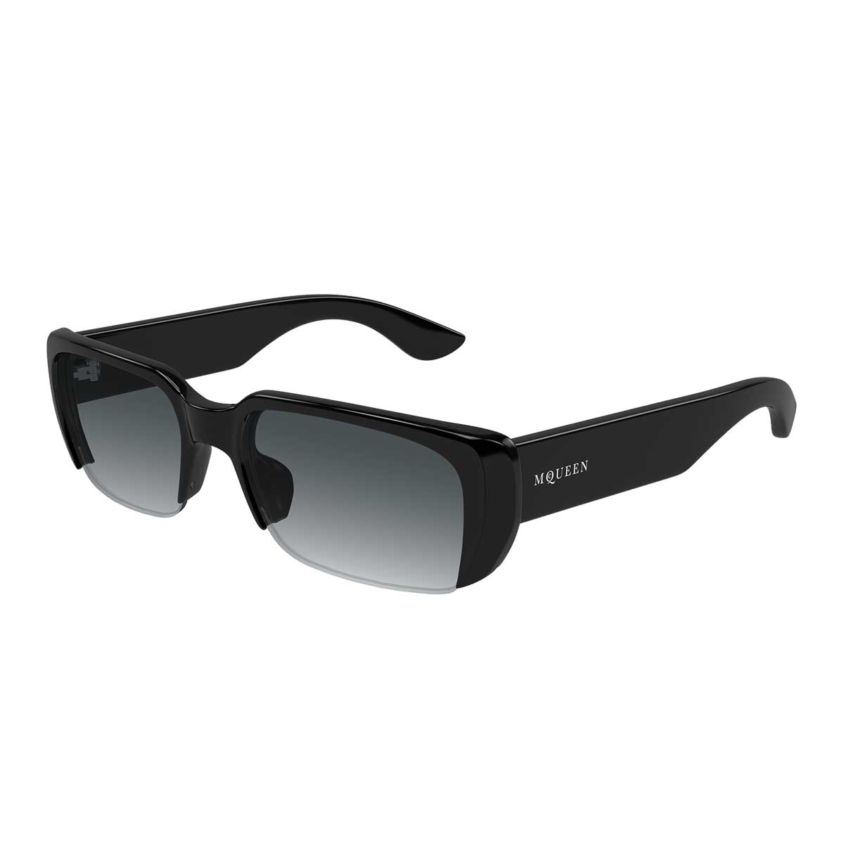 Alexander McQueen Occhiali da Sole AM0532S 001 Nero/Grigio Unisex 2