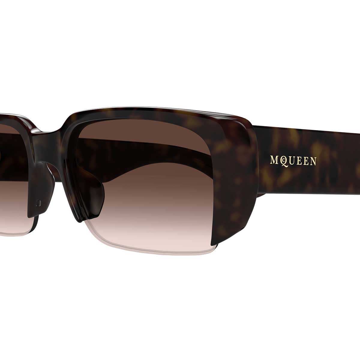 Alexander McQueen Occhiali da Sole AM0532S 002 Marrone/Marrone Unisex 3