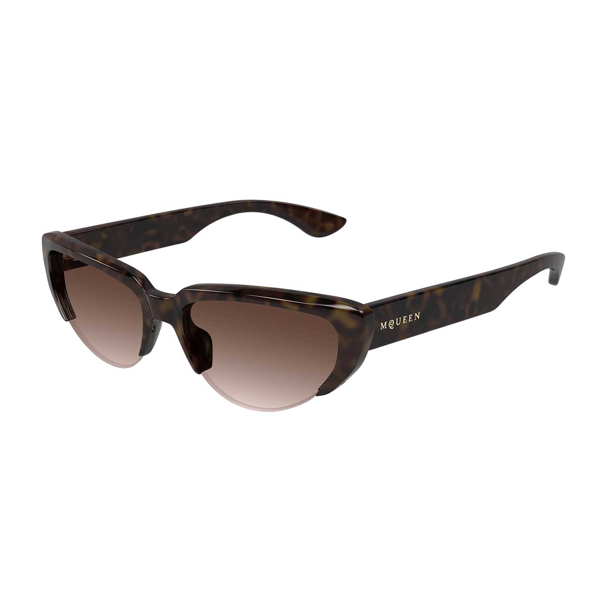 Alexander McQueen Occhiali da Sole AM0533S 002 Marrone/Marrone Donna 2