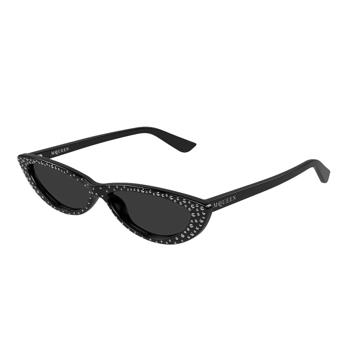 Alexander McQueen Occhiali da Sole AM0535S 005 Nero/Grigio Donna 2