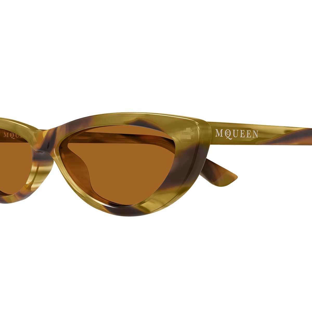 Alexander McQueen Occhiali da Sole AM0535S 006 Marrone/Marrone Donna 3
