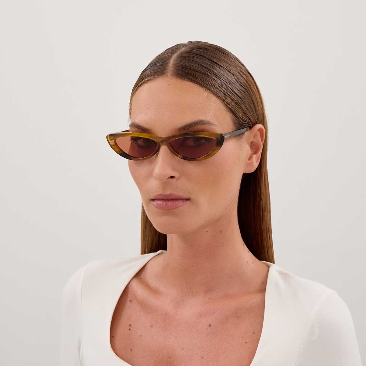 Alexander McQueen Occhiali da Sole AM0535S 006 Marrone/Marrone Donna 4