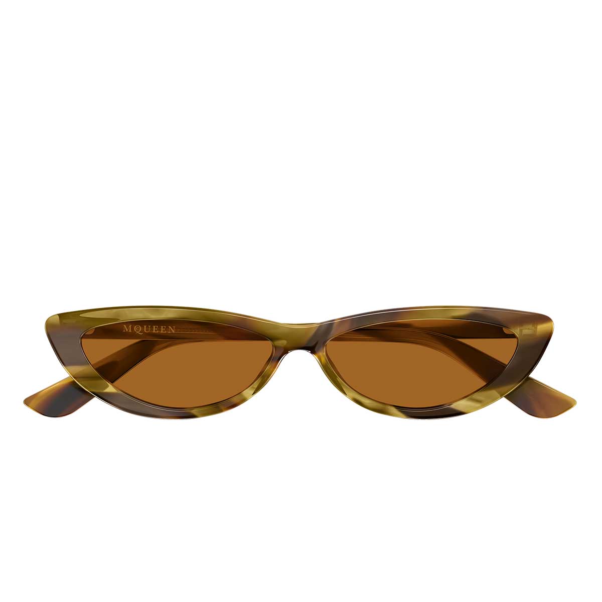 Alexander McQueen Occhiali da Sole AM0535S 006 Marrone/Marrone Donna