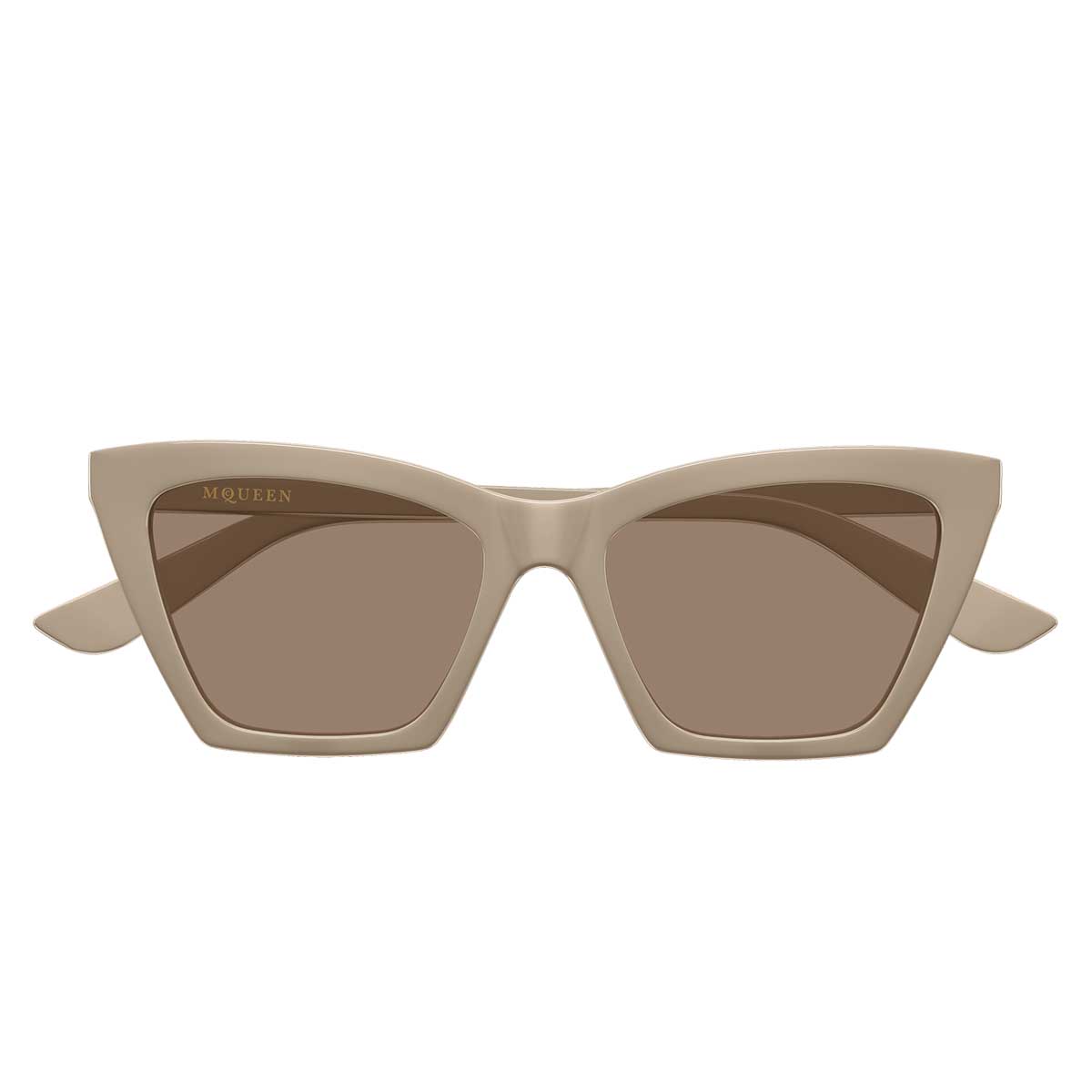 Alexander McQueen Occhiali da Sole AM0536S 003 Beige/Marrone Donna