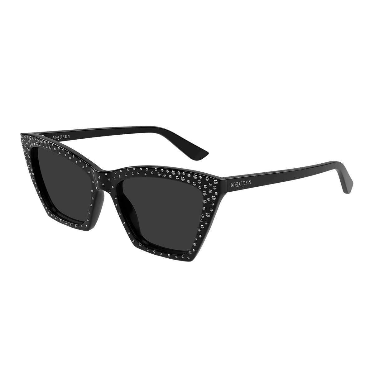 Alexander McQueen Occhiali da Sole AM0536S 005 Nero/Grigio Donna 2