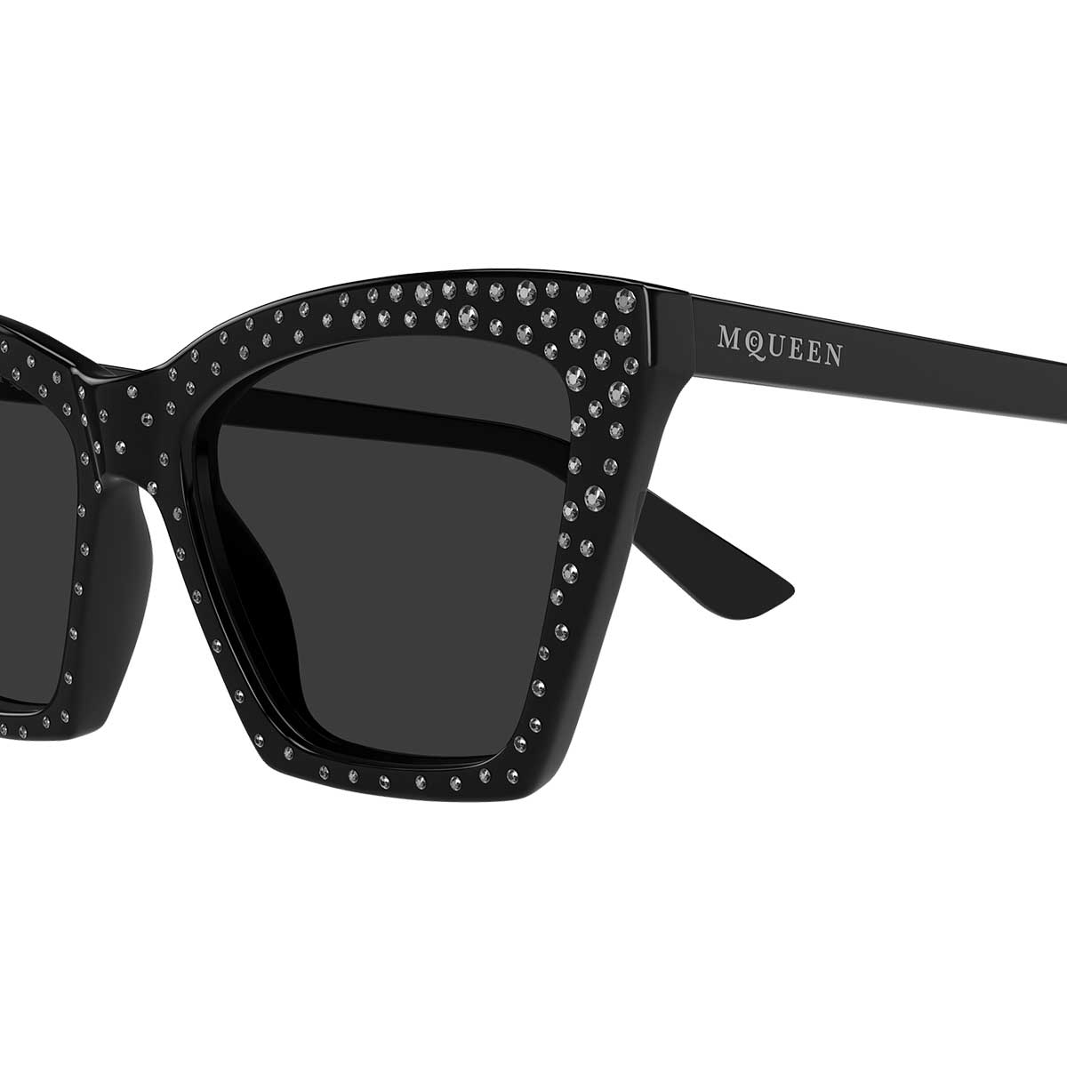 Alexander McQueen Occhiali da Sole AM0536S 005 Nero/Grigio Donna 3