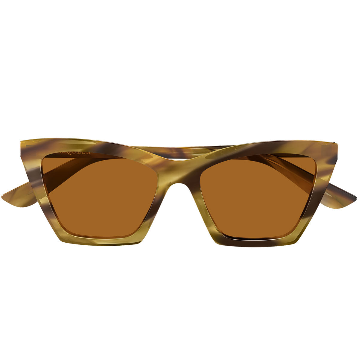Alexander McQueen Occhiali da Sole AM0536S 006 Marrone Chiaro/Marrone Donna