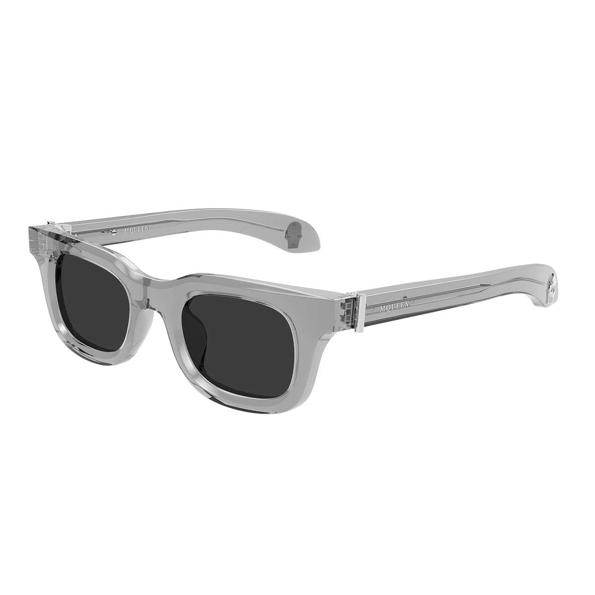 Alexander McQueen Occhiali da Sole AM0547S 003 Grigio/Grigio Uomo 2