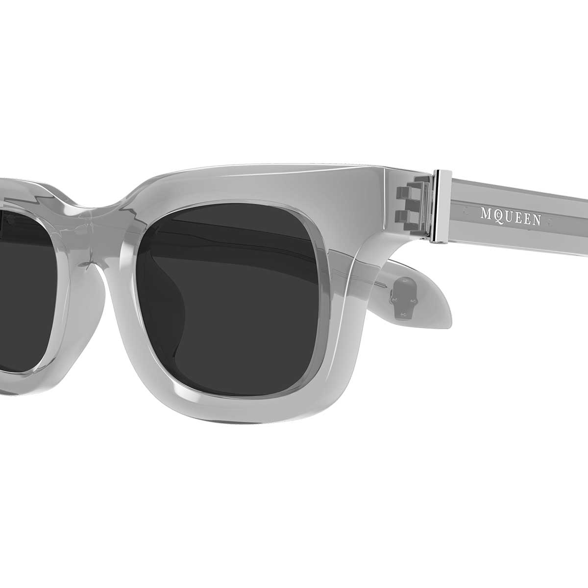Alexander McQueen Occhiali da Sole AM0547S 003 Grigio/Grigio Uomo 3