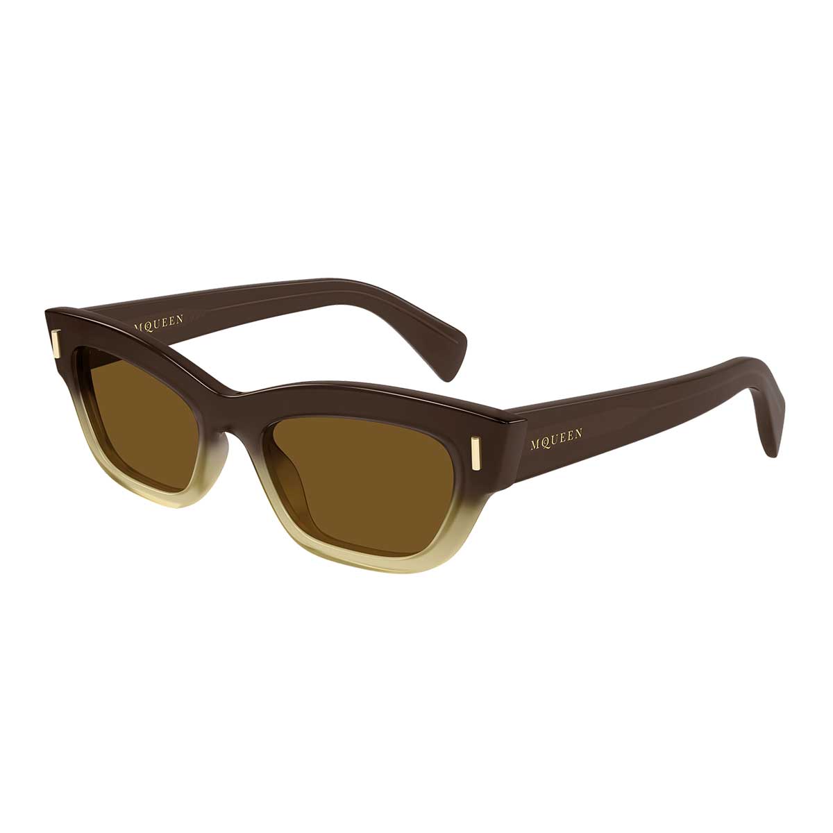 Alexander McQueen Occhiali da Sole AM0548S 004 Marrone/Marrone Donna