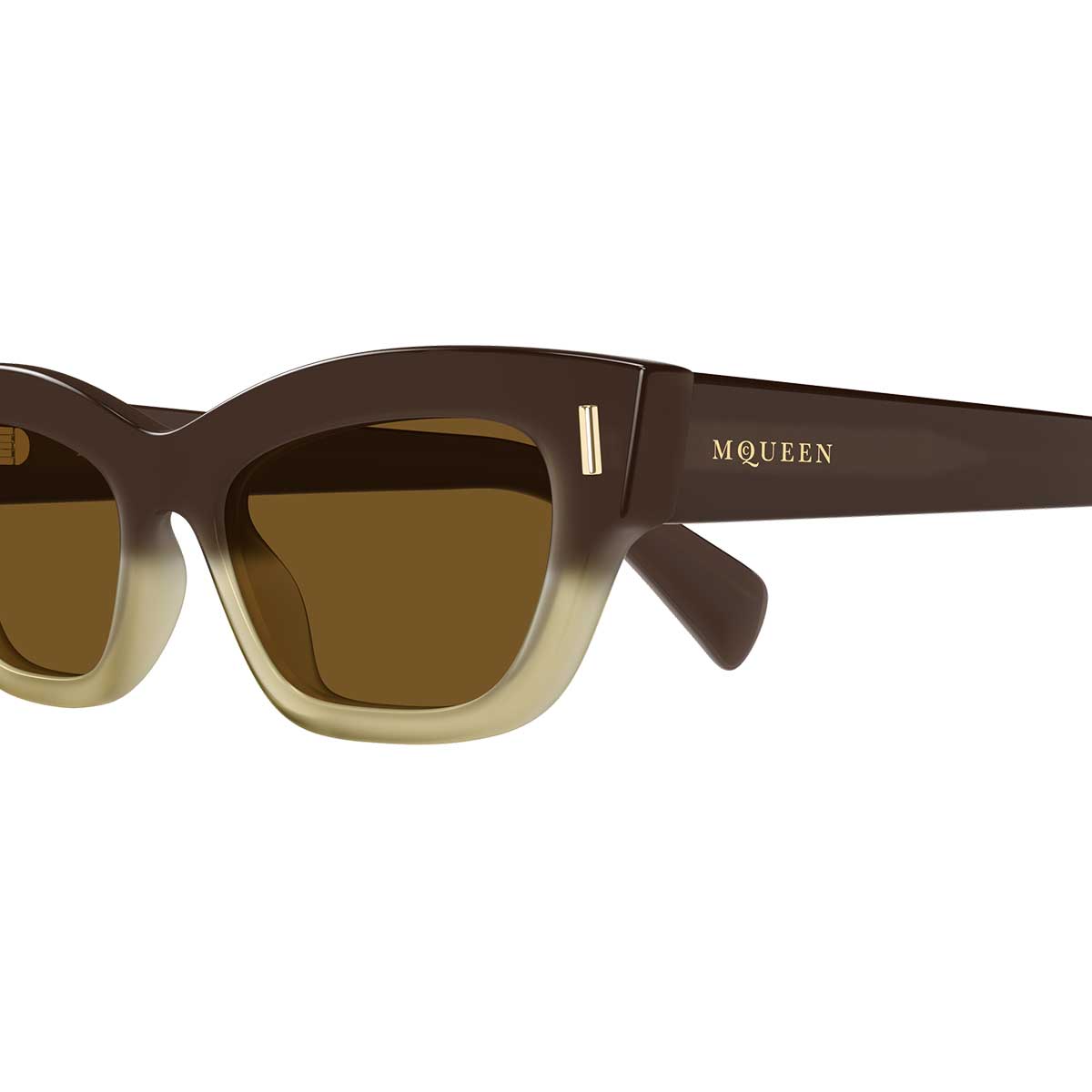Alexander McQueen Occhiali da Sole AM0548S 004 Marrone/Marrone Donna