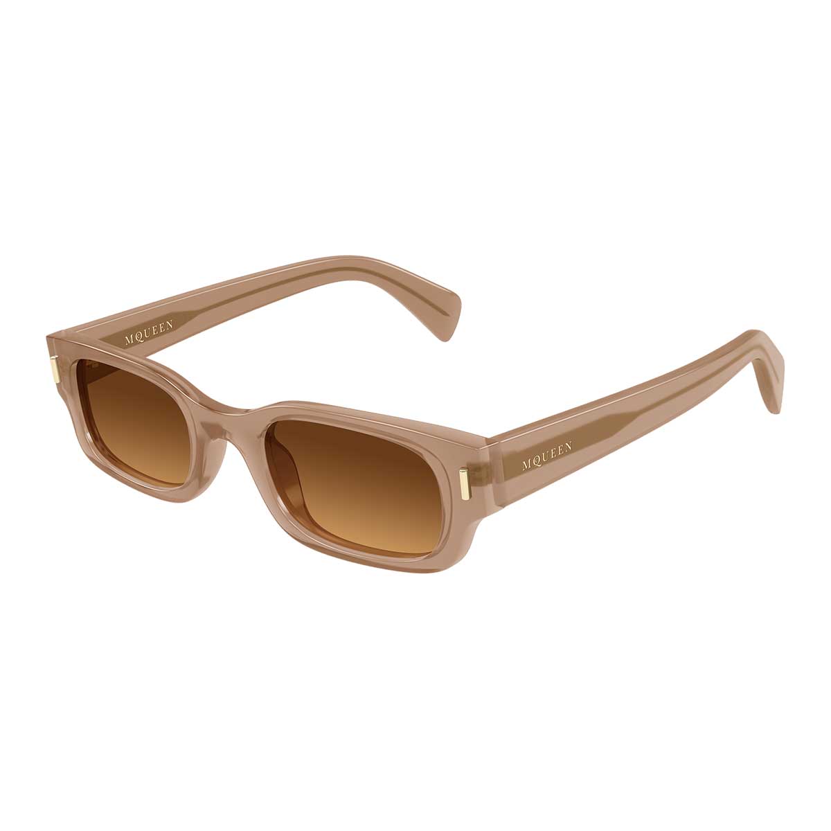 Alexander McQueen Occhiali da Sole AM0549S 003 Marrone/Marrone Unisex