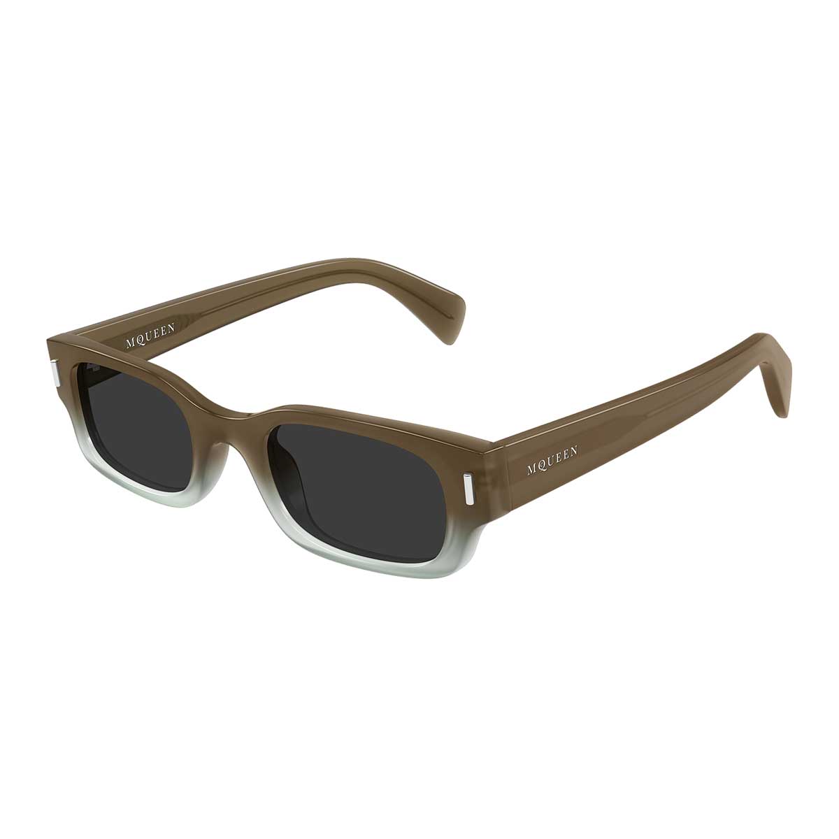 Alexander McQueen Occhiali da Sole AM0549S 004 Marrone/Grigio Unisex